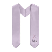 Load image into Gallery viewer, Sigma Kappa Logo Stole - Lavender
