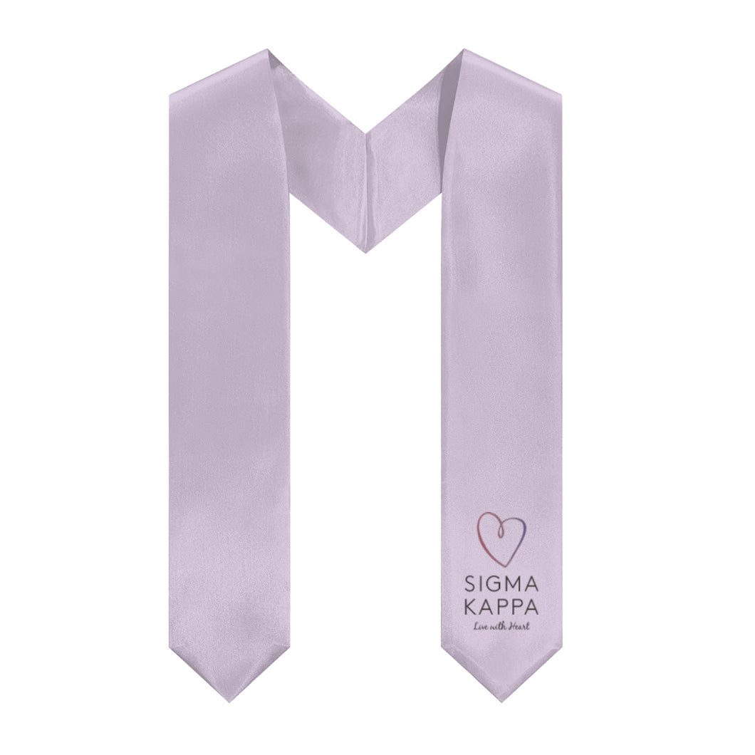 Sigma Kappa Logo Stole - Lavender