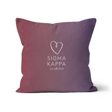 Load image into Gallery viewer, Sigma Kappa Live With Heart Gradient Cushion