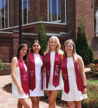 Load image into Gallery viewer, Sigma Kappa Class of 2025 Sorority Stole - Maroon, Lavender &amp; White