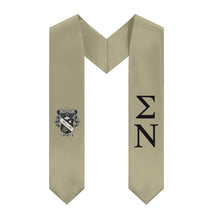 Load image into Gallery viewer, Sigma Nu Graduation Stole With Crest - Gold &amp; Black