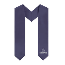 Load image into Gallery viewer, Sigma Pi Logo Stole - Purple &amp; Silver