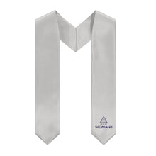 Load image into Gallery viewer, Sigma Pi Logo Stole - Silver &amp; Purple