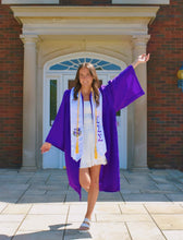 Load image into Gallery viewer, Sigma Sigma Sigma Graduation Stole With Crest - White