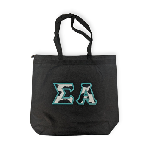 Sigma Alpha Melody Tote Bag - Cow & Teal