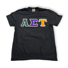 Load image into Gallery viewer, Alpha Sigma Tau Custom Comfort Colors Stitch Letter Shirts