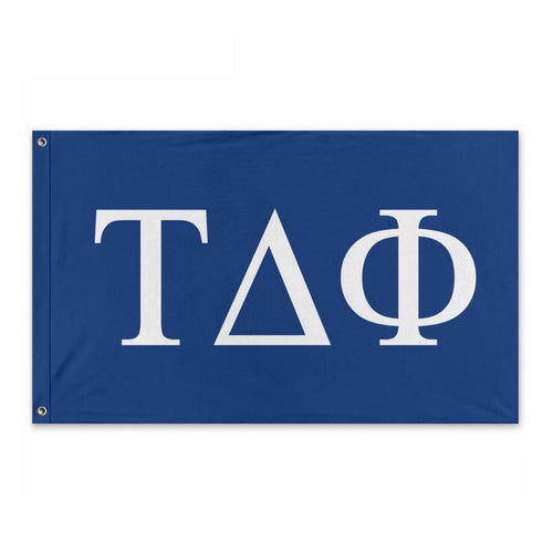 Tau Delta Phi Fraternity Flag - Royal & White