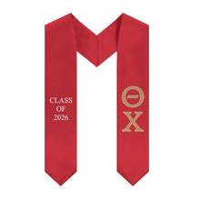 Load image into Gallery viewer, Theta Chi Class of 2026 Stole - Military Red, Resolute Gold &amp; White