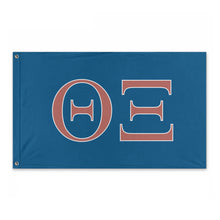 Load image into Gallery viewer, Theta Xi Fraternity Flag - Azure Blue, Bay &amp; White
