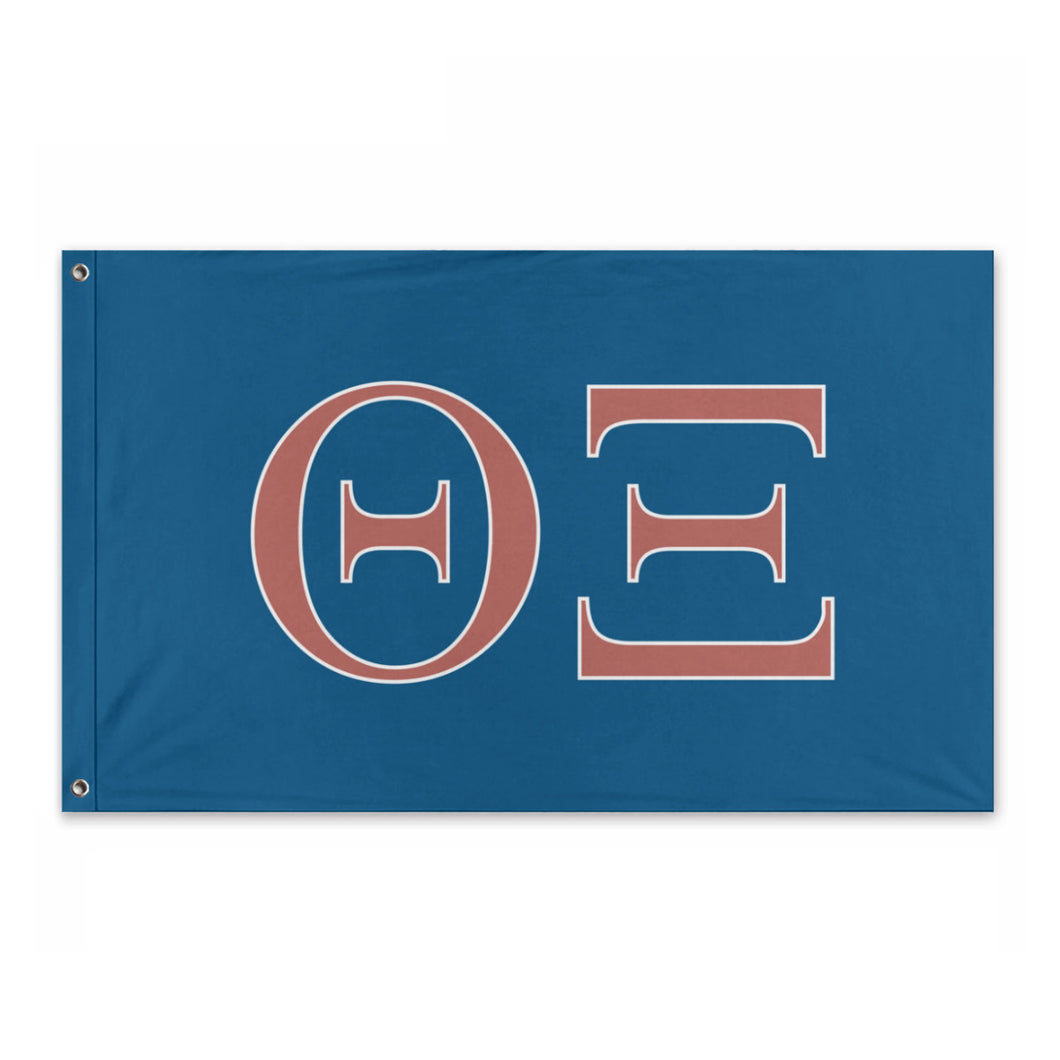 Theta Xi Fraternity Flag - Azure Blue, Bay & White