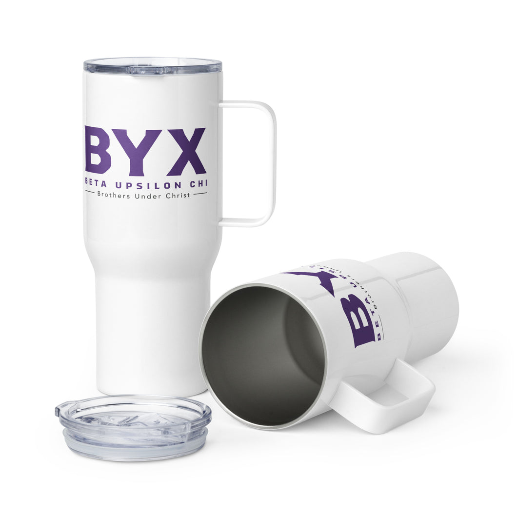 Beta Upsilon Chi Travel Mug With Handle