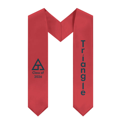 Triangle 2026 Stole + Wordmark + Triangle T - Cherry & Navy