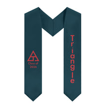 Load image into Gallery viewer, Triangle 2026 Stole + Wordmark + Triangle T - Navy &amp; Cherry