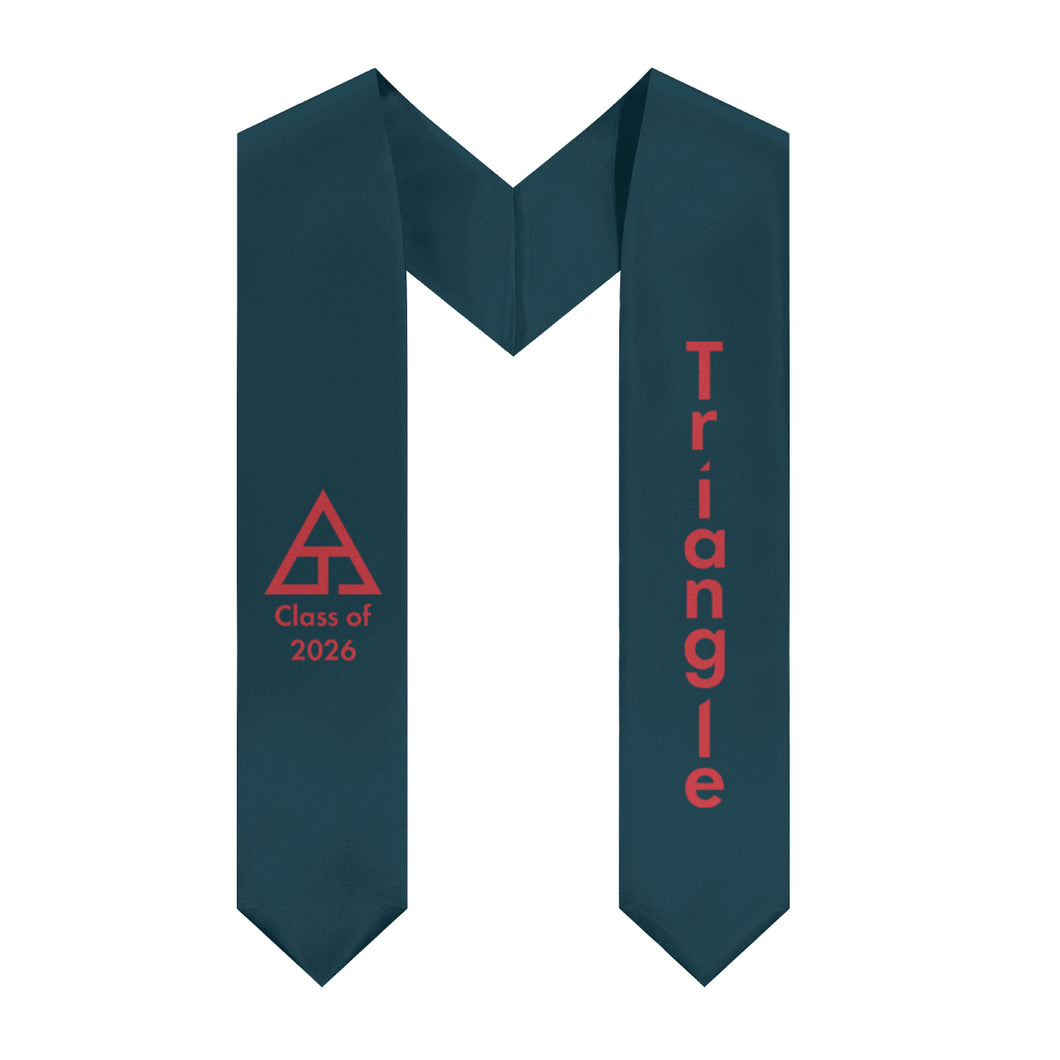 Triangle 2026 Stole + Wordmark + Triangle T - Navy & Cherry