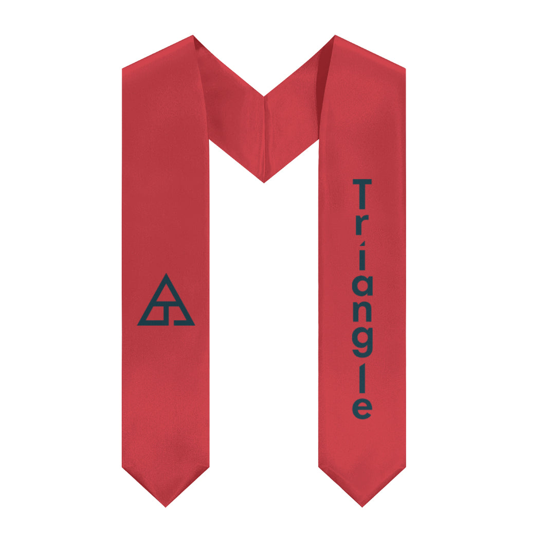 Triangle Stole + Wordmark + Triangle T - Cherry & Navy