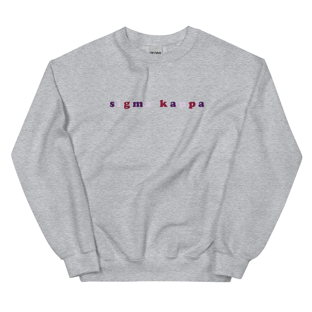 Sigma Kappa Bubble Sweatshirt