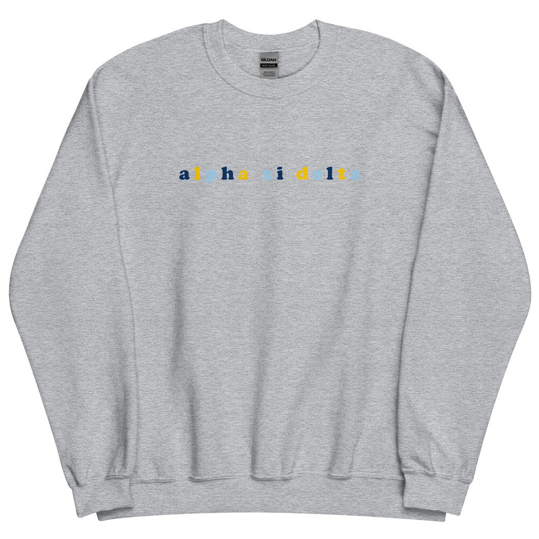 Alpha Xi Delta Bubble Sweatshirt - Original