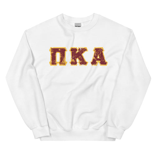 Pi Kappa Alpha Grunge Letter Sweatshirt