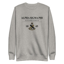 Load image into Gallery viewer, Alpha Sigma Phi With Crest Unisex Premium Sweatshirt