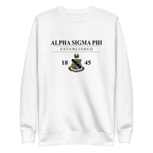 Load image into Gallery viewer, Alpha Sigma Phi With Crest Unisex Premium Sweatshirt