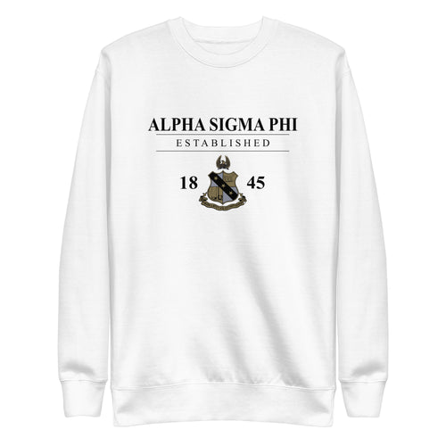 Alpha Sigma Phi With Crest Unisex Premium Sweatshirt
