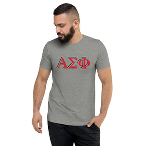 Alpha Sigma Phi Layered Letters Short Sleeve T-Shirt