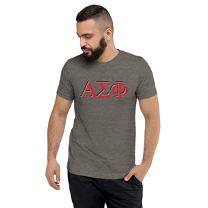 Alpha Sigma Phi Layered Letters Short Sleeve T-Shirt