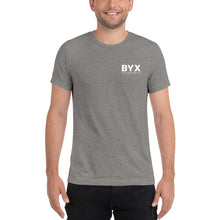 Load image into Gallery viewer, Beta Upsilon Chi Descriptor Knockout Triblend Tee