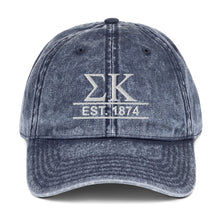 Load image into Gallery viewer, Sigma Kappa Est. 1874 Vintage Cotton Twill Cap
