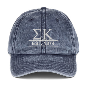 Sigma Kappa Est. 1874 Vintage Cotton Twill Cap
