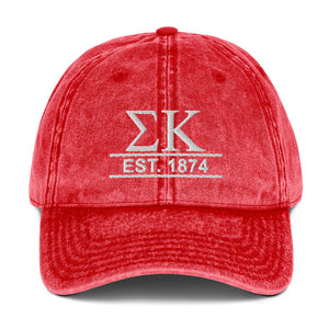 Sigma Kappa Est. 1874 Vintage Cotton Twill Cap