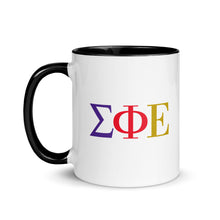 Load image into Gallery viewer, Sigma Phi Epsilon Letter Mug with Color Inside