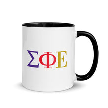 Load image into Gallery viewer, Sigma Phi Epsilon Letter Mug with Color Inside