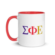 Load image into Gallery viewer, Sigma Phi Epsilon Letter Mug with Color Inside