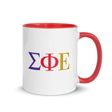 Load image into Gallery viewer, Sigma Phi Epsilon Letter Mug with Color Inside