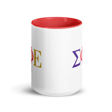 Load image into Gallery viewer, Sigma Phi Epsilon Letter Mug with Color Inside