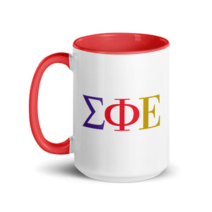 Sigma Phi Epsilon Letter Mug with Color Inside