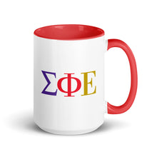 Load image into Gallery viewer, Sigma Phi Epsilon Letter Mug with Color Inside