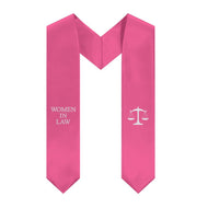 Women In Law Stole - Bright Pink & White