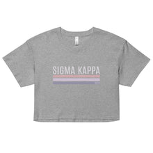 Load image into Gallery viewer, Sigma Kappa Trendy Stripes Crop Top