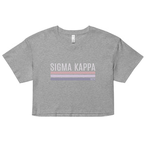 Sigma Kappa Trendy Stripes Crop Top