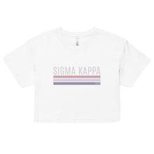 Load image into Gallery viewer, Sigma Kappa Trendy Stripes Crop Top