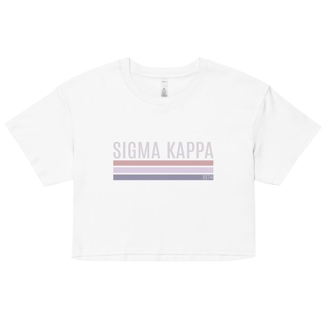 Sigma Kappa Trendy Stripes Crop Top