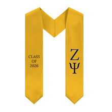 Load image into Gallery viewer, Zeta Psi Class Of 2026 Fraternity Stole - Gold, Black &amp; White
