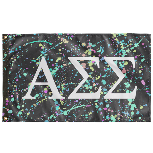 Alpha Sigma Sigma Paint Splatter Greek Flag