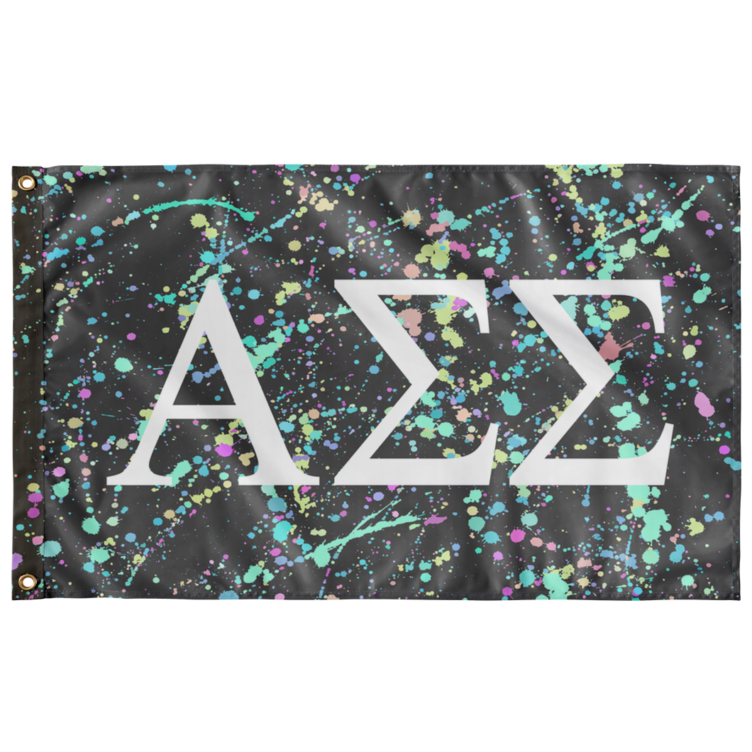 Alpha Sigma Sigma Paint Splatter Greek Flag