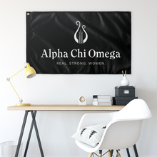 Load image into Gallery viewer, Alpha Chi Omega Vertical Logo Sorority Flag