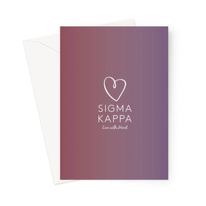 Sigma Kappa Live With Heart Gradient Greeting Card