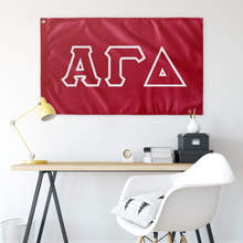 Load image into Gallery viewer, Alpha Gamma Delta Greek Block Flag - Red &amp; White