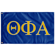 Load image into Gallery viewer, Theta Phi Alpha Sorority Flag - Navy, Goldenrod &amp; White